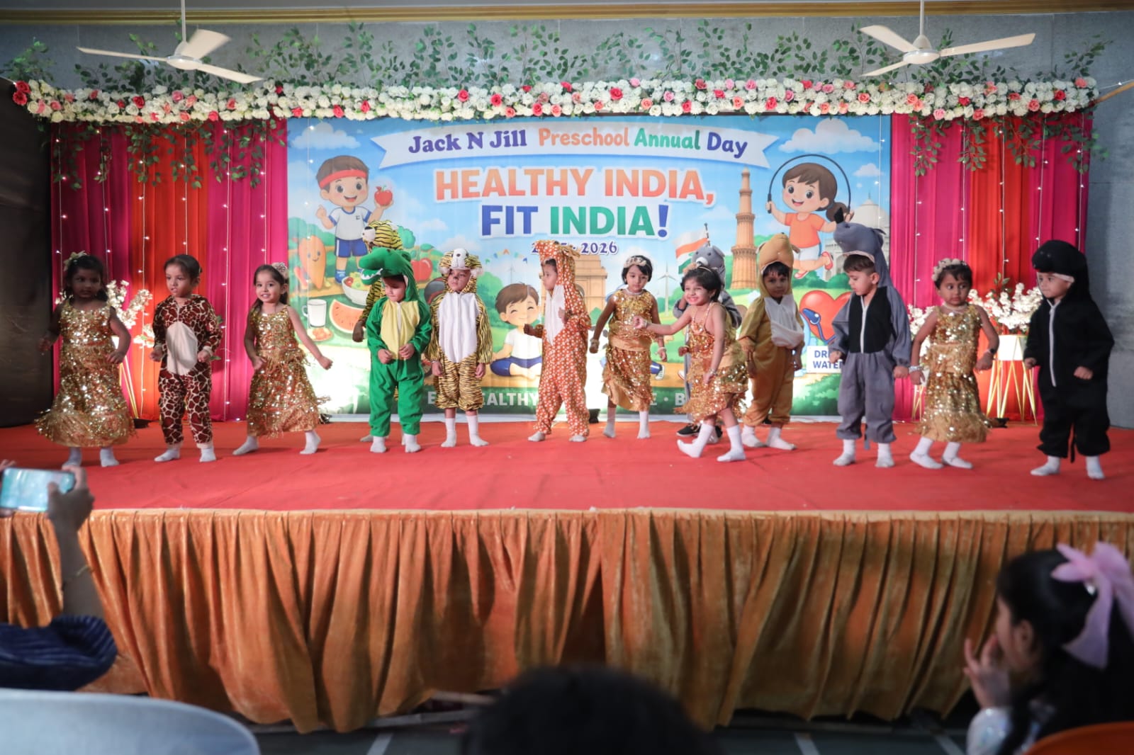Animal-themed performance on stage